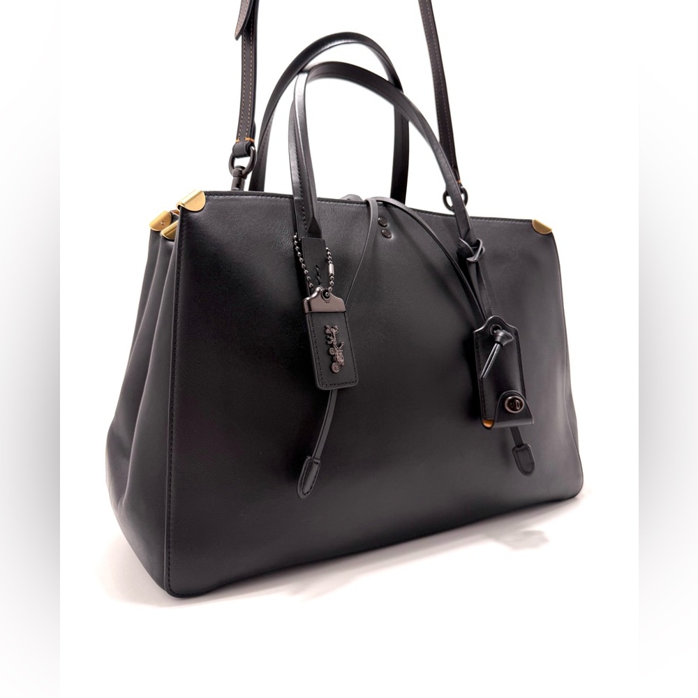 Coach 1941 Cooper Carryall Black Glovetanned Leather Satchel Top Handle